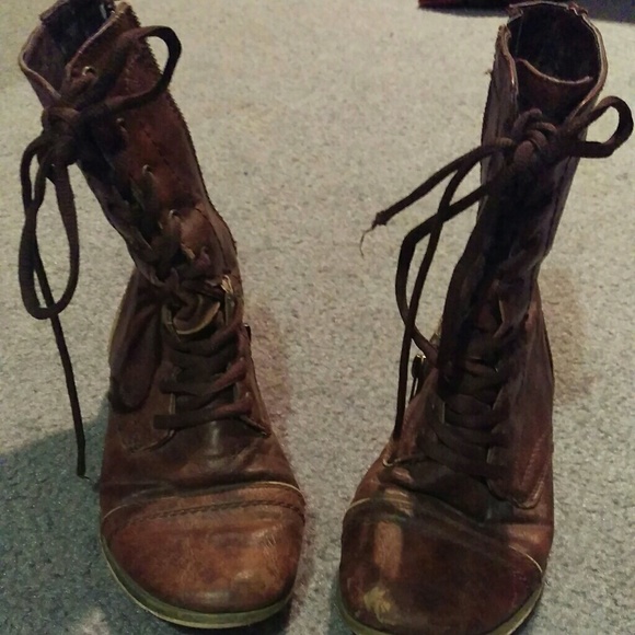 Aldo very well worn brown combat boots
