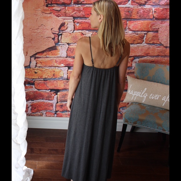 Charcoal gray maxi dress - Picture 3 of 3