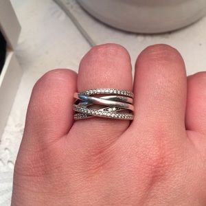 REDUCED: Pandora Silver ring with CZ