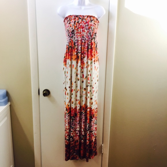 Pink blush floral maternity maxi dress