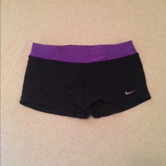 Nike Running Purple and Black Dri-Fit Shorts SMALL