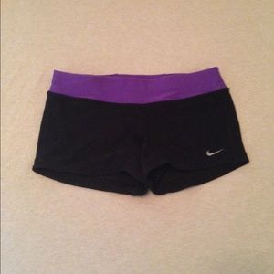 Nike Running Purple and Black Dri-Fit Shorts SMALL
