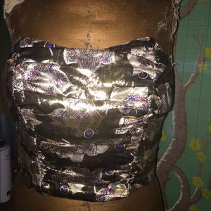 Gold and black riches size medium bustier
