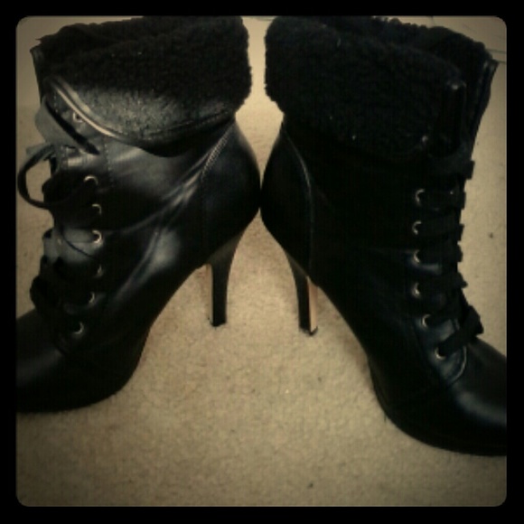 Black Fur Boots