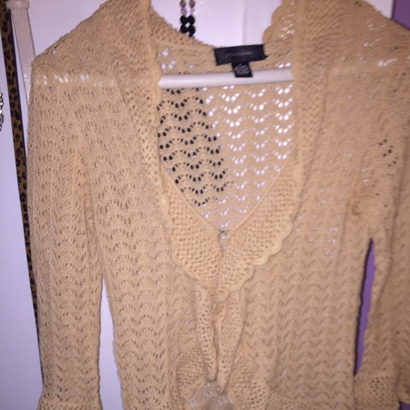 Cardigan burnt mustard