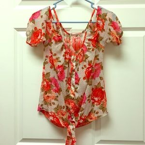 🌸sheer flower top🌸