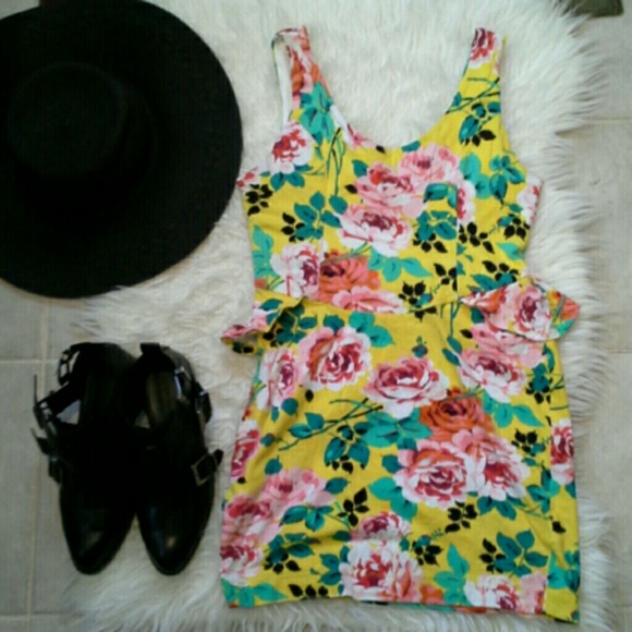 Reserved Floral Peplum Dress