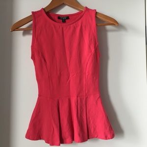 Topshop pink peplum top