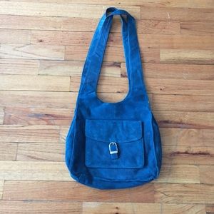 Turquoise sued and leather boho bag