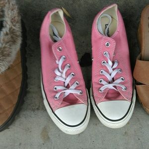 Pink converse,wore once