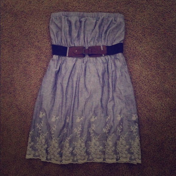 Rue 21 Tube Dress Floral Stitch Summer