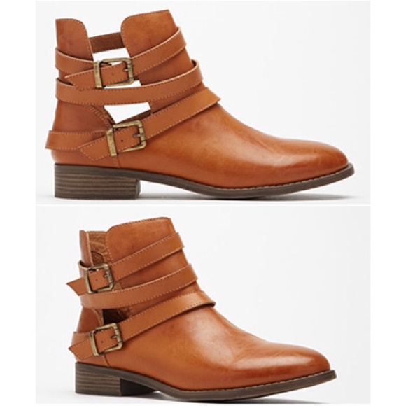 Tan Buckled Booties - Picture 3 of 6