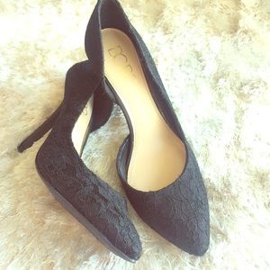 BCBG Paris shoes 9.5 Black lace heels