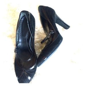 Cole Haan Suede/Patent Mary Janes 10M