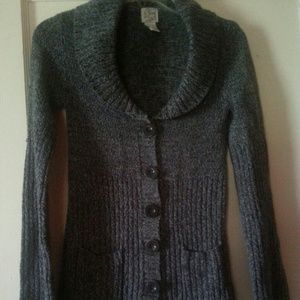 Long grey sweater w white flecks