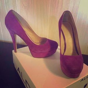 ALDO Capecoral - Purple suede pumps
