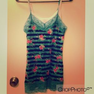 Cute floral/striped cami