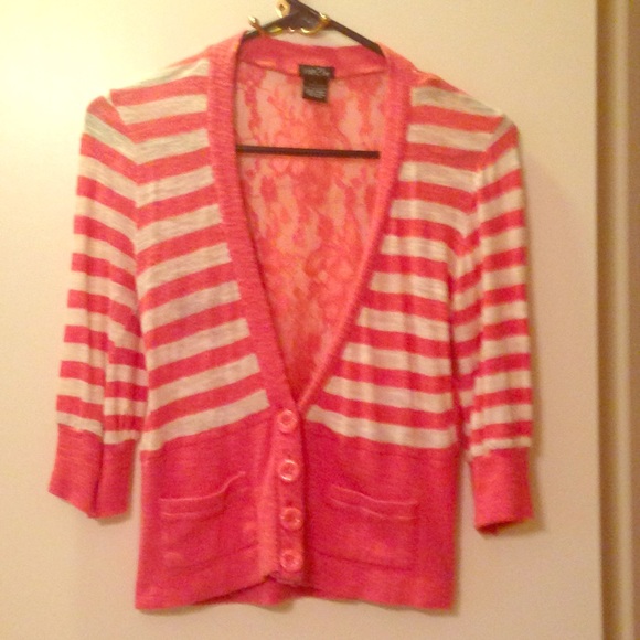 Lace back cardigan