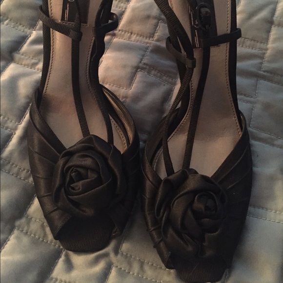 Glint Black Satin Dress Shoes