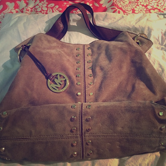 Authentic Michael Kors suede tote