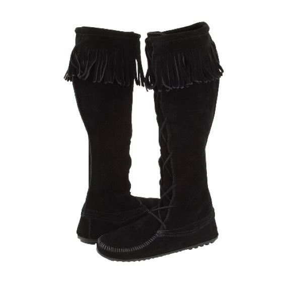 Minnetonka knee high front lace boot