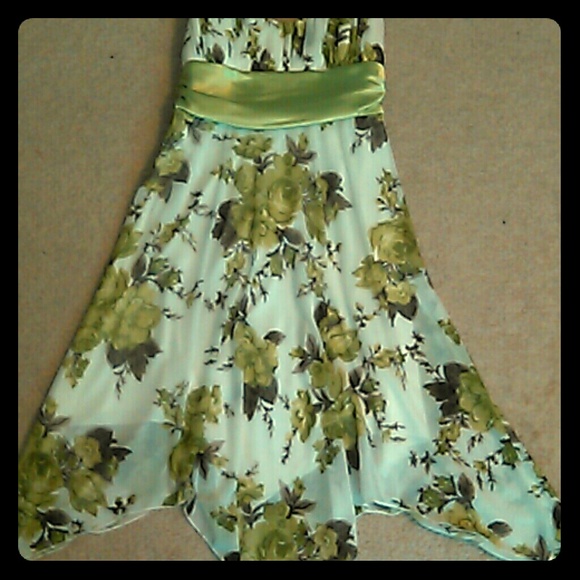 Green Floral Dress