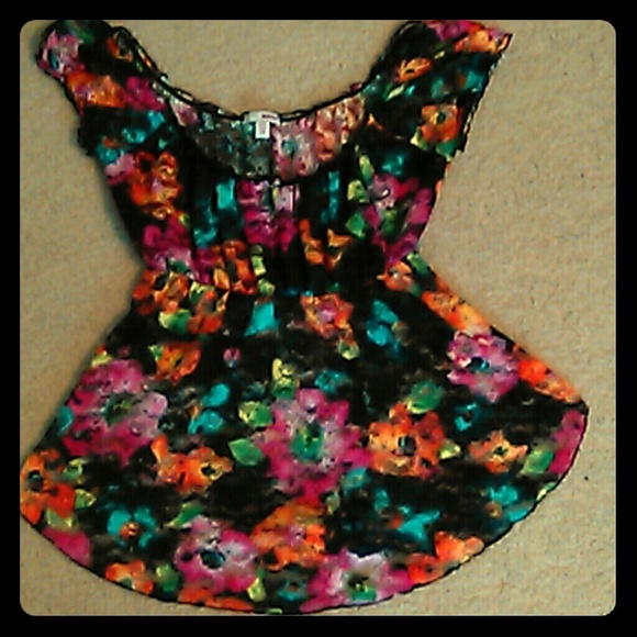Colorful Lace Top