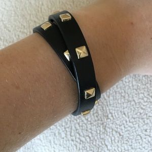 Baublebar Black Studded Wrap Bracelet