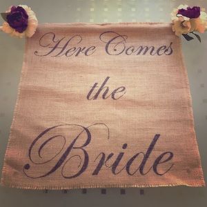 "Here comes The bride" scroll