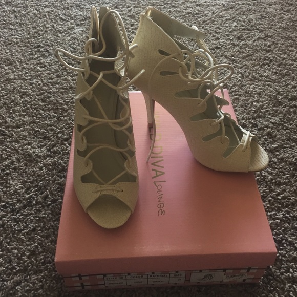White high heels