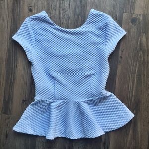 H&M Open Back Peplum Blouse