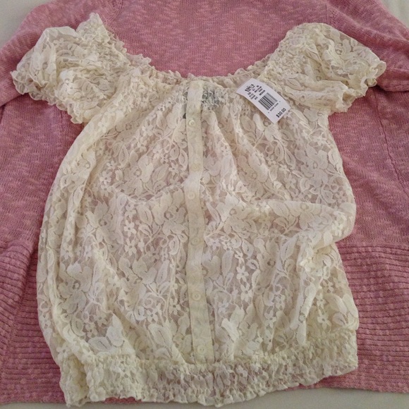 NEW Ivory lace blouse NEVER WORN