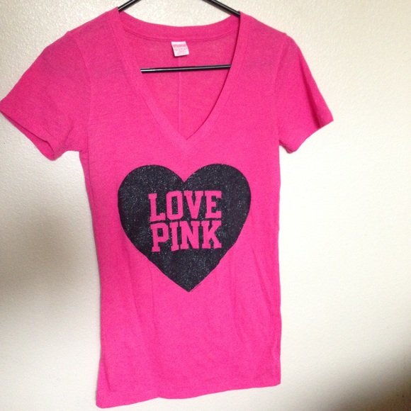VS Pink Glitter Tee