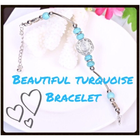 💠HP💠Beautiful Turquoise & Silver Bracelet💠💠 - Picture 2 of 2