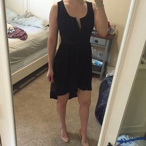 Black high-low dress