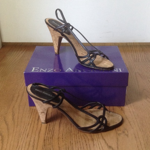 Enzo Angiolini Black Strappy Heels - Picture 2 of 3