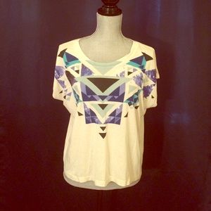 Oversized Aztec Print Shirt