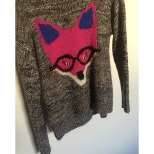 Oversized fox sweater