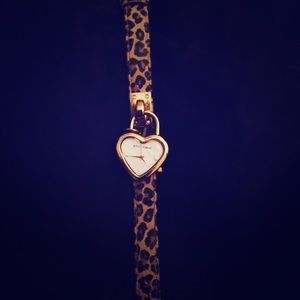 Betsy Johnson heart cheeta watch