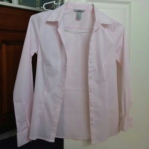 H&M Dress Shirt - Light Pink Size 4