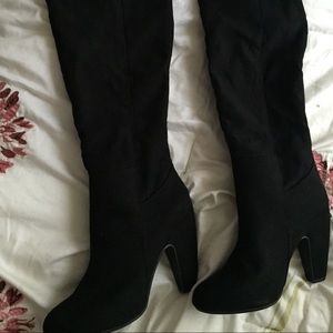 NWOT over the knee black boots