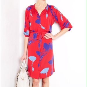 Tucker Floral belted shirt dress