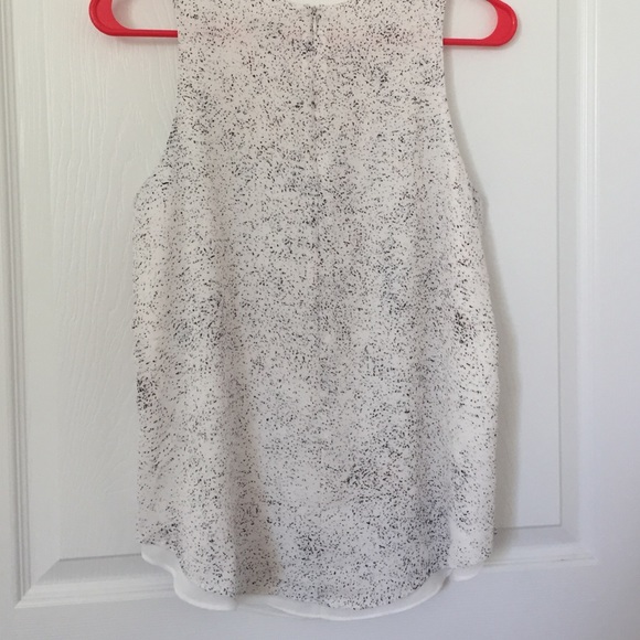 Tank top blouse. Light blue, black, and orange - Picture 3 of 3