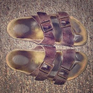 Brown 2-Strap Birkenstocks