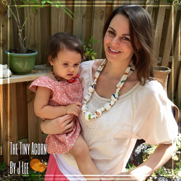 👶🏻Handmade Nursing Necklace👶🏻Organic Cotton - Picture 3 of 4