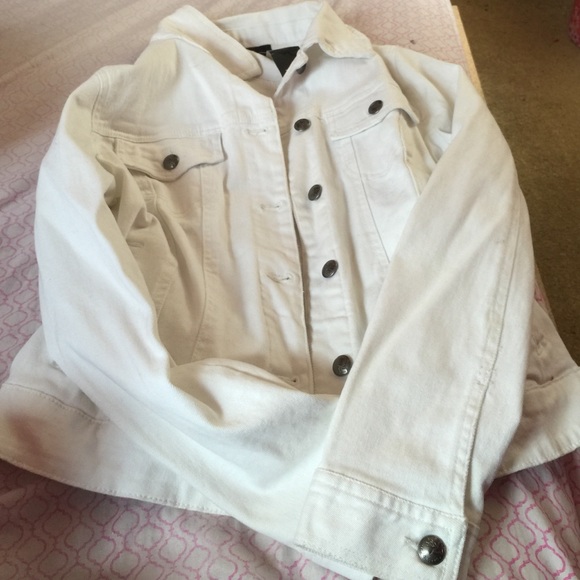 **Torrid** All White Denim Jacket