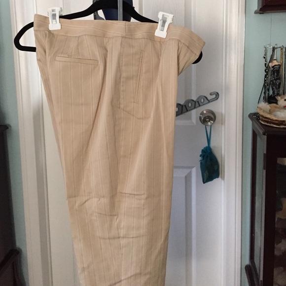 Beige stripe pants