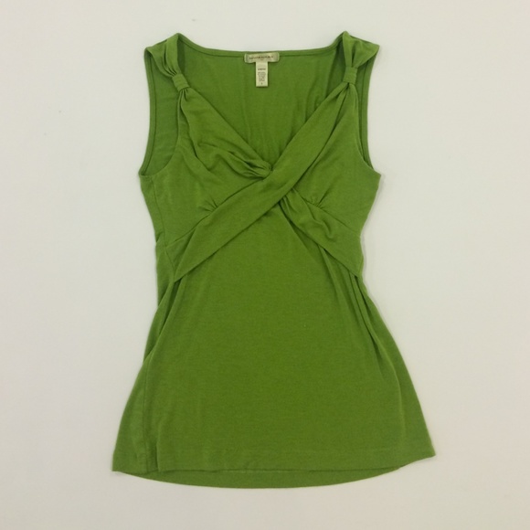 Green stretch fit tank top