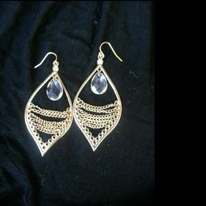 Not real, dangle earrings.