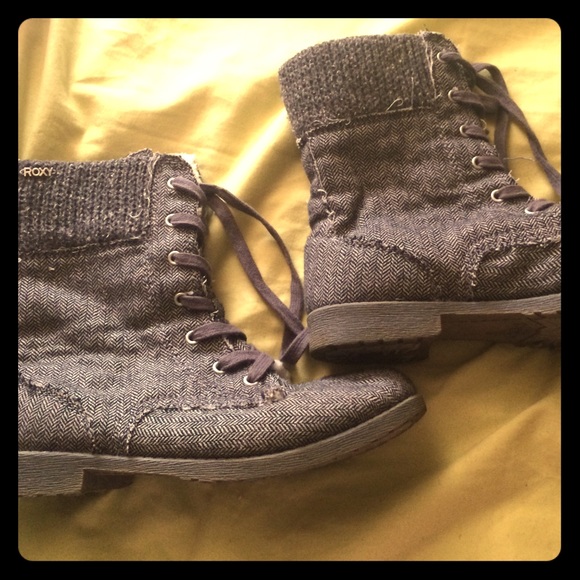 Roxy grey winter combat boot